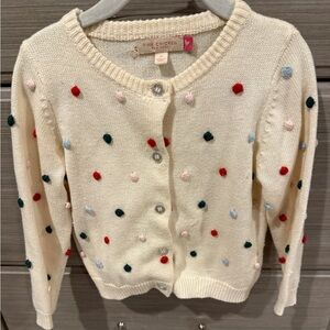 Pink Chicken Ivory Sweater with Multicolored Accents